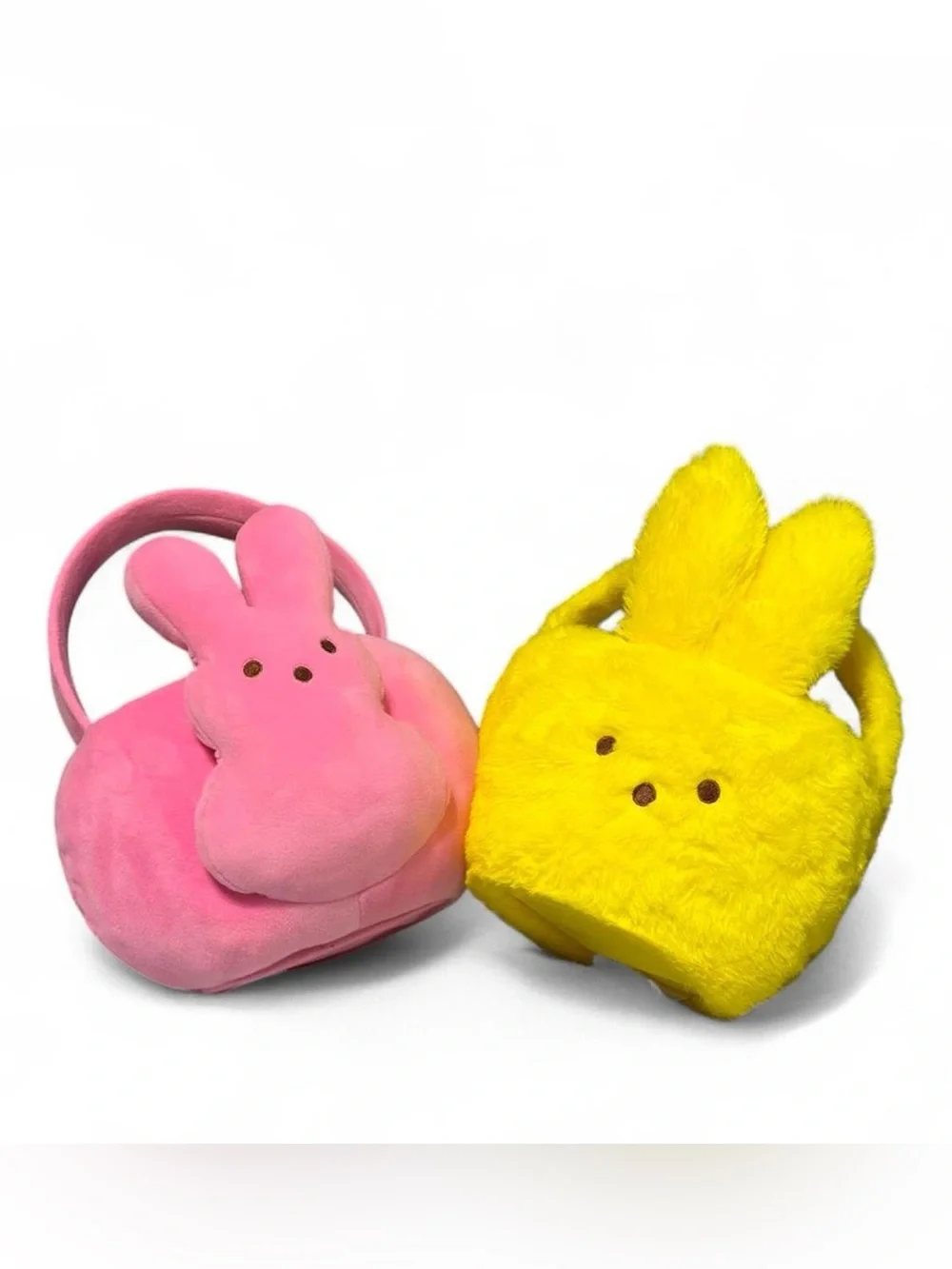 Peep’s brand plush basket bundle-yellow and pink